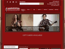 Tablet Screenshot of harvester-music.com